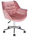 Schreibtischstuhl LABELLE Samtstoff Rosa