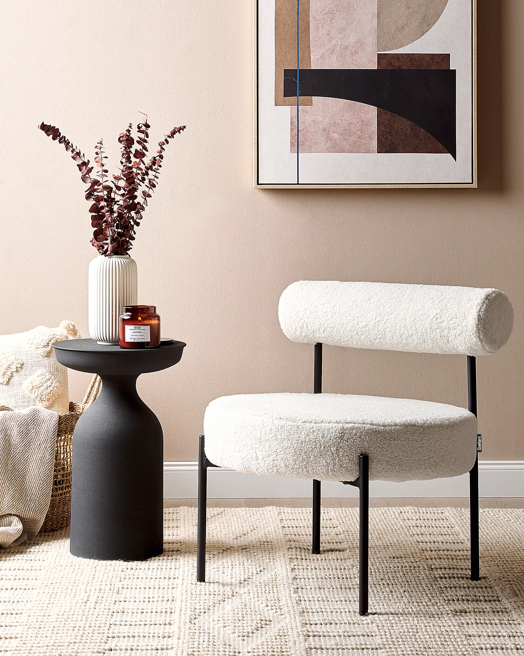 Sessel ALPHA Bouclé Weiß_884782
