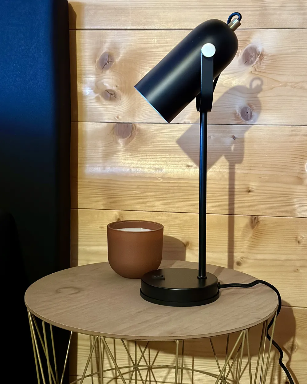 Desk Lamp TYRIA Adjustable Metal Black_897256