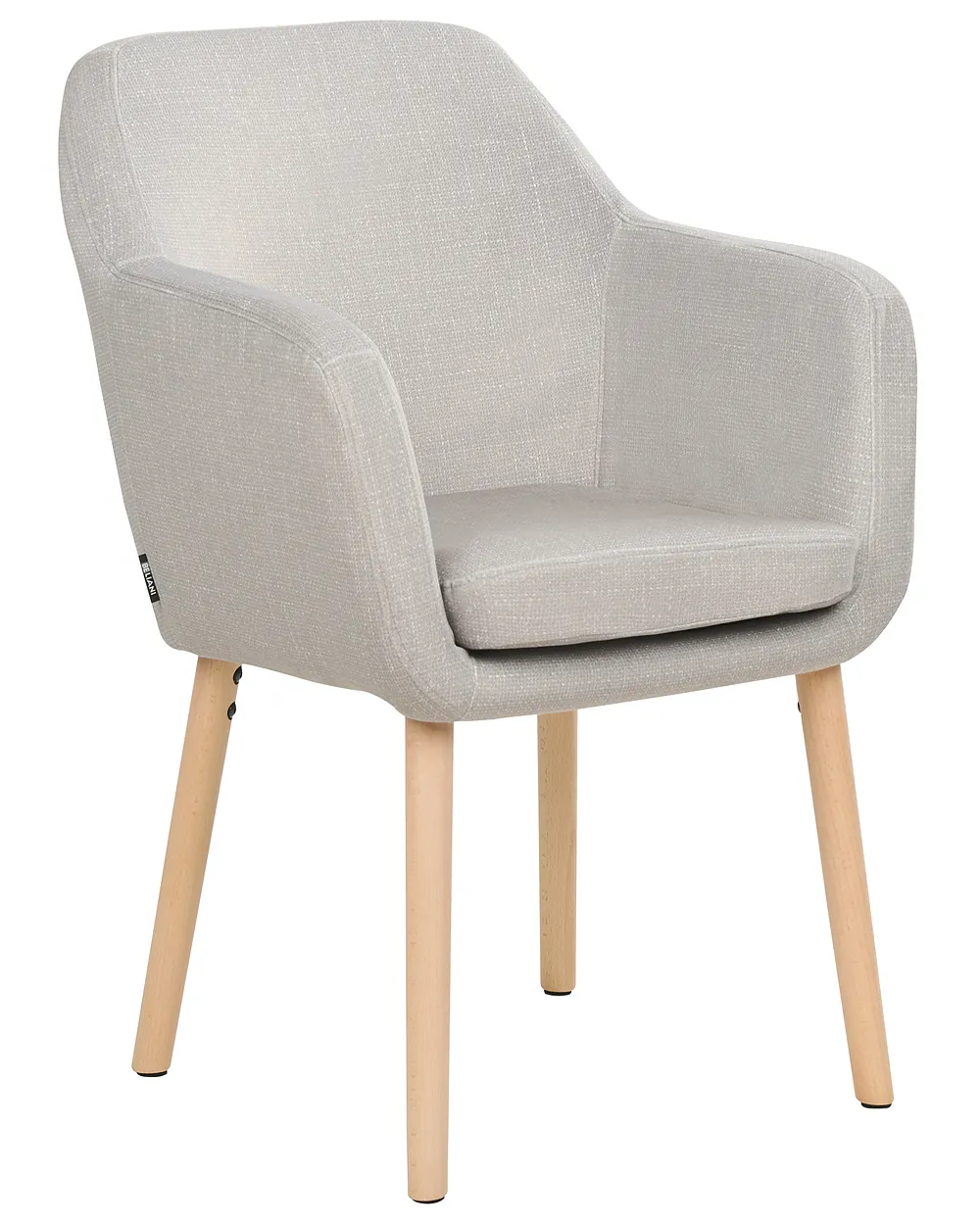 Lot De 2 Chaises Brookville Gris Clair - Style Rétro En Tissu Polyester, Pour Salon Ou Salle à Manger - Facile à Monter