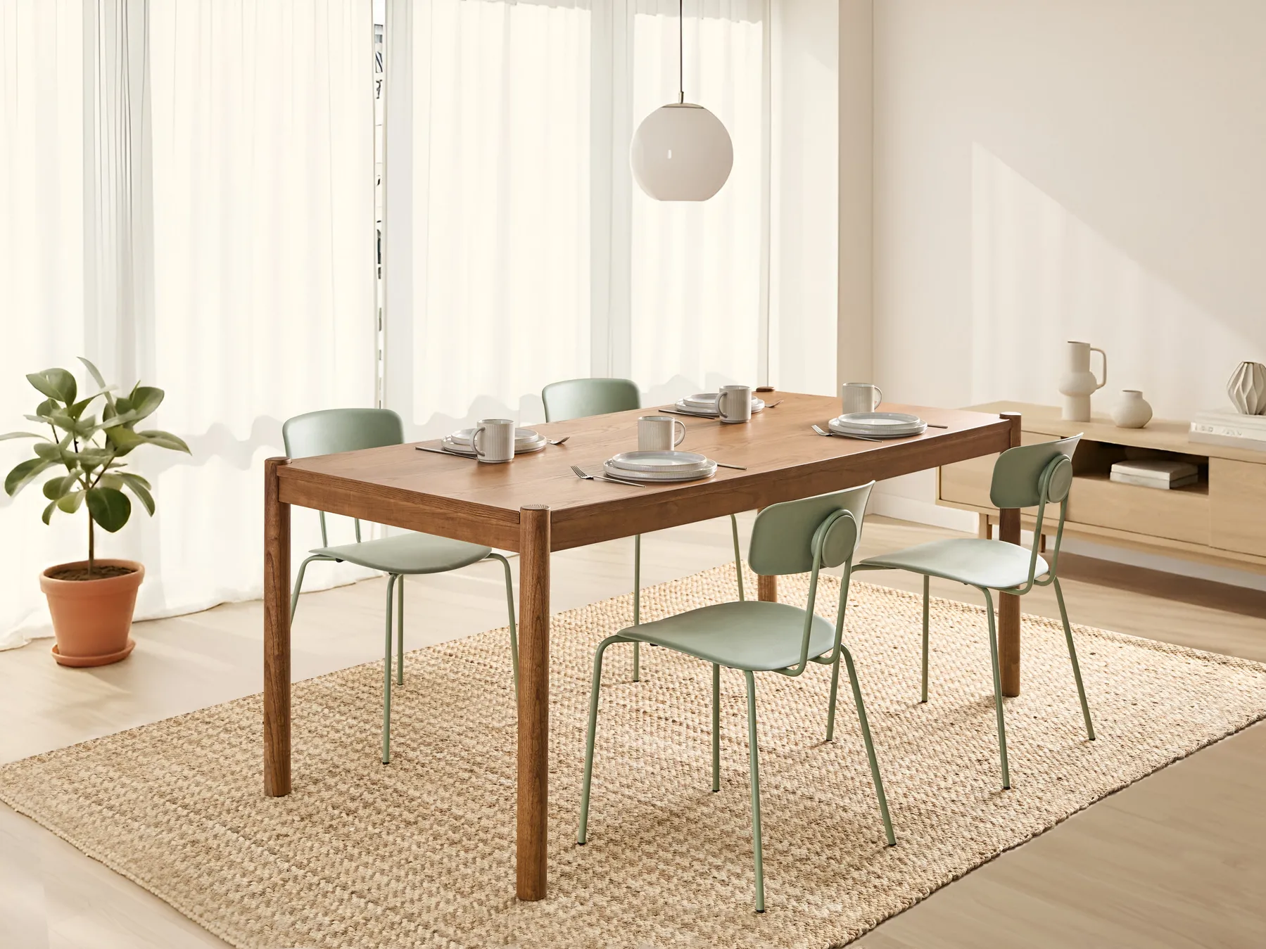 Esstisch FONDIS Dunkle Eiche 180 cm 90 cm_1010780