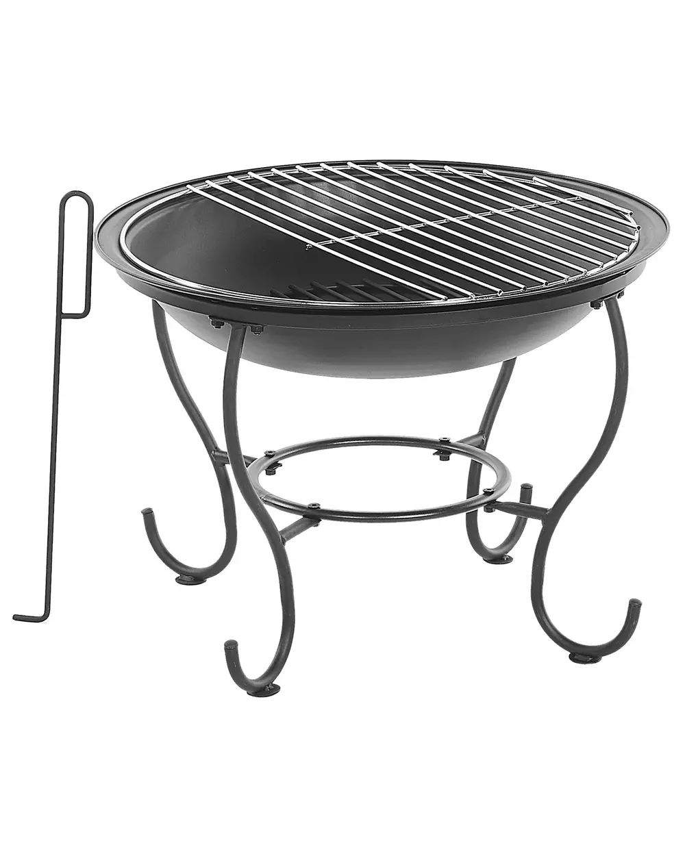 Grill-Feuerstelle NEGARA Metall Schwarz_802857