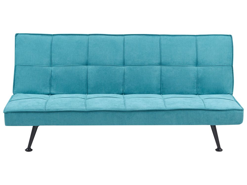 Canapé-lit 2 places HASLE Tissu Turquoise