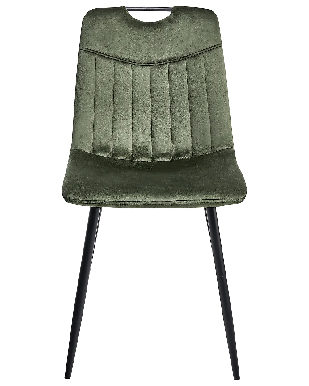 Set of 4 Dining Chairs ARGYLE Velvet Dark Green_1174273