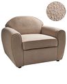 Armchair ELLEDE Boucle Light Brown
