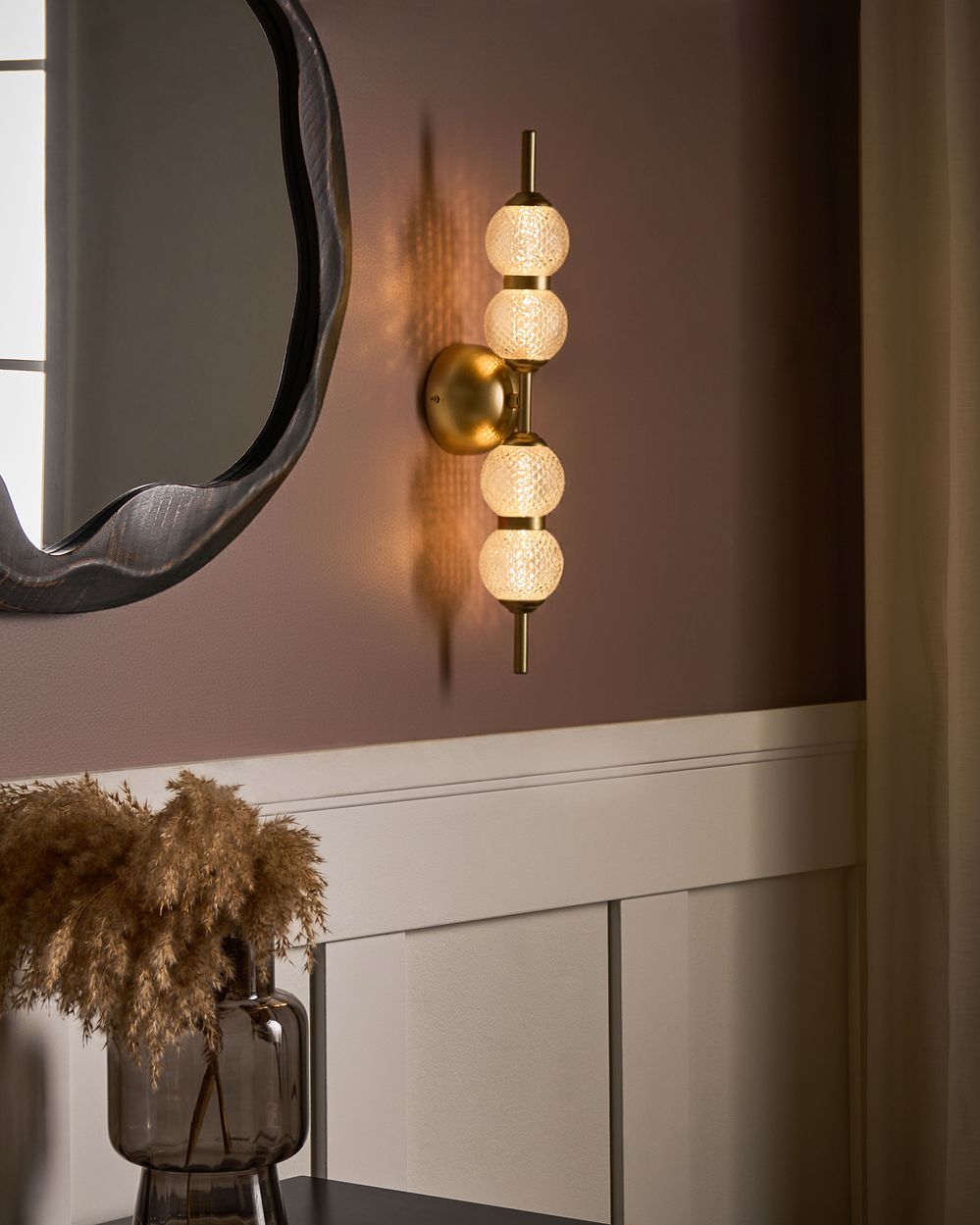 LED wandlamp ARAS Glas Goud
