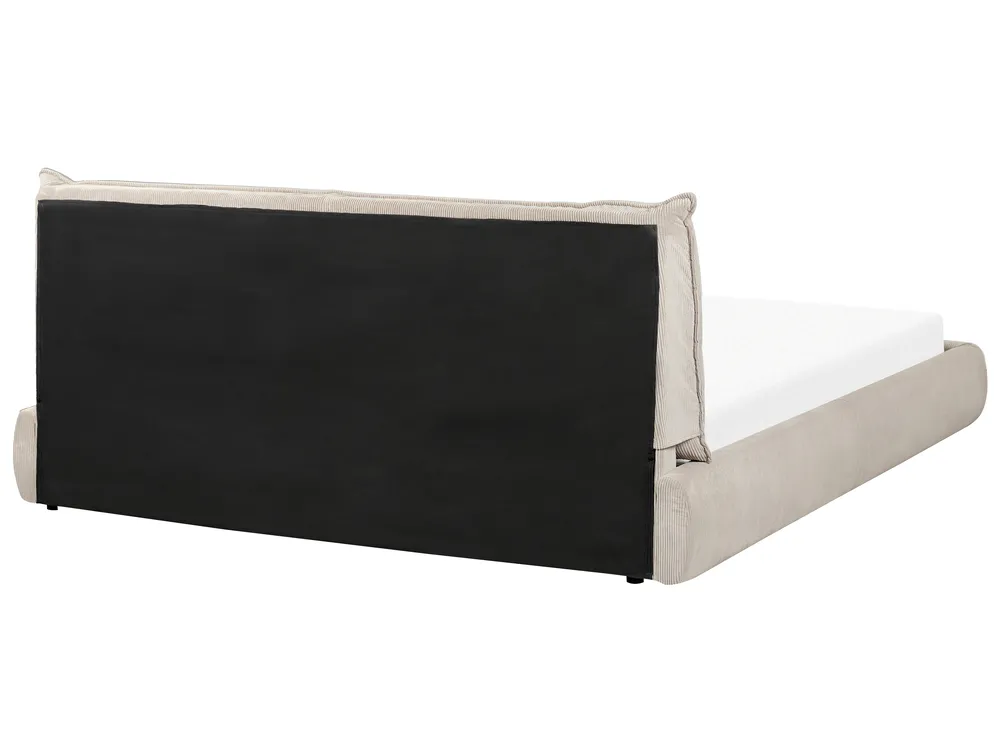 Wasserbett Cord VINAY 180 x 200 cm Taupe_881132
