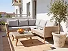 Garten Ecksofa mit Tisch 6-Sitzer VITTORIA Polyrattan Grau