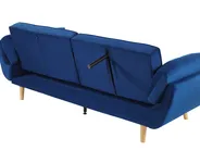 Schlafsofa 3-Sitzer ASBY Samtstoff Marineblau_788083