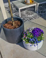 Blumenkübel FTERO 43 cm Cremeweiß_982476