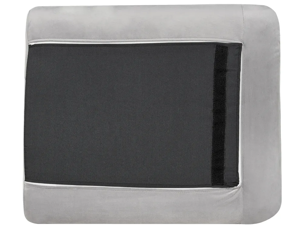 Living Room Set 5 Seater VINTERBRO with Ottoman Velvet Grey_900605