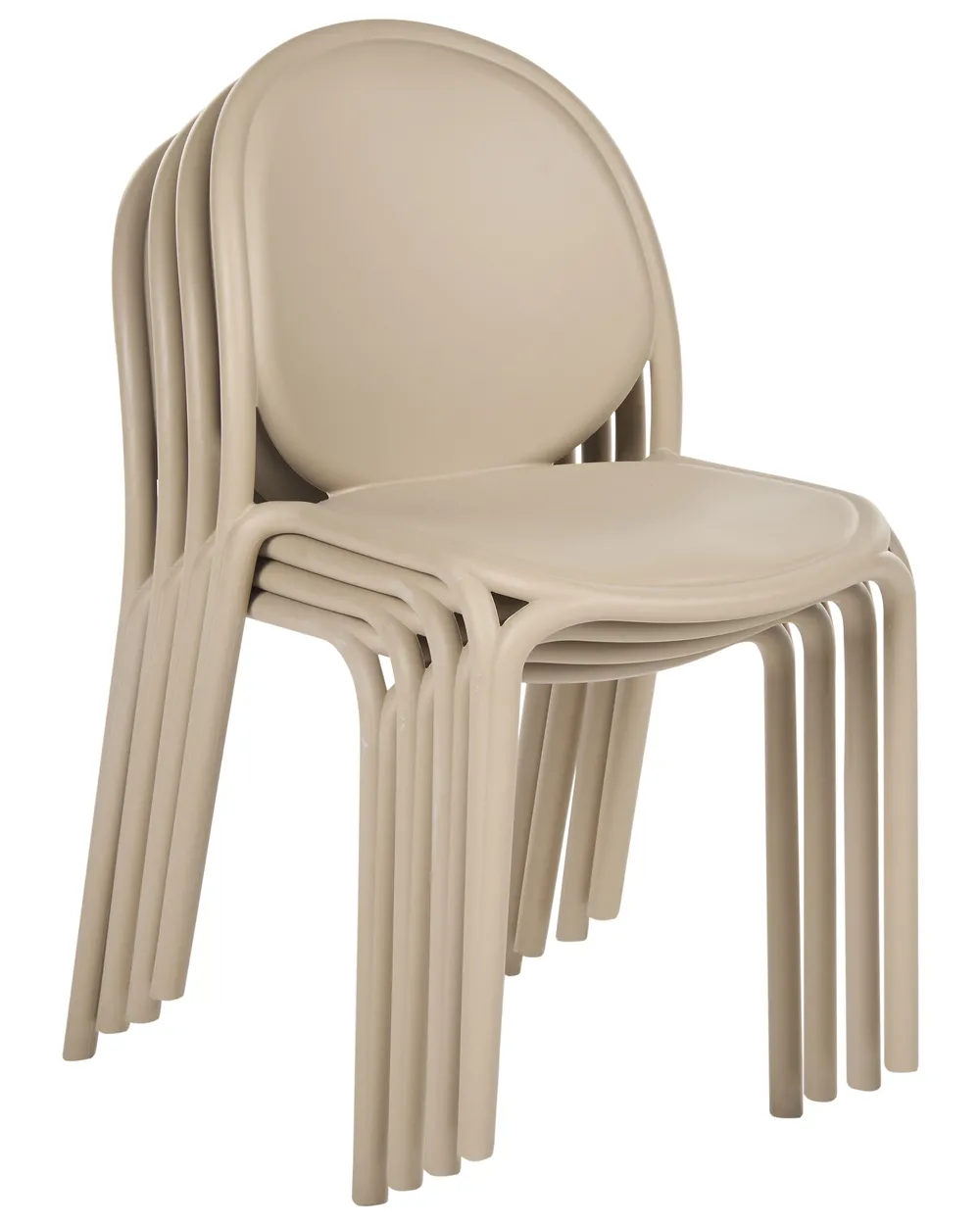 Set of 4 Garden Chairs BRUGNELLO Beige_1107033