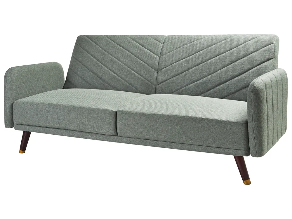 Schlafsofa 3-Sitzer SENJA Kunstleinen Grün_944747