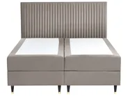 Kontinentalni krevet s prostorom za pohranu DAME Samet Sivo-bež 160 x 200 cm_1004855
