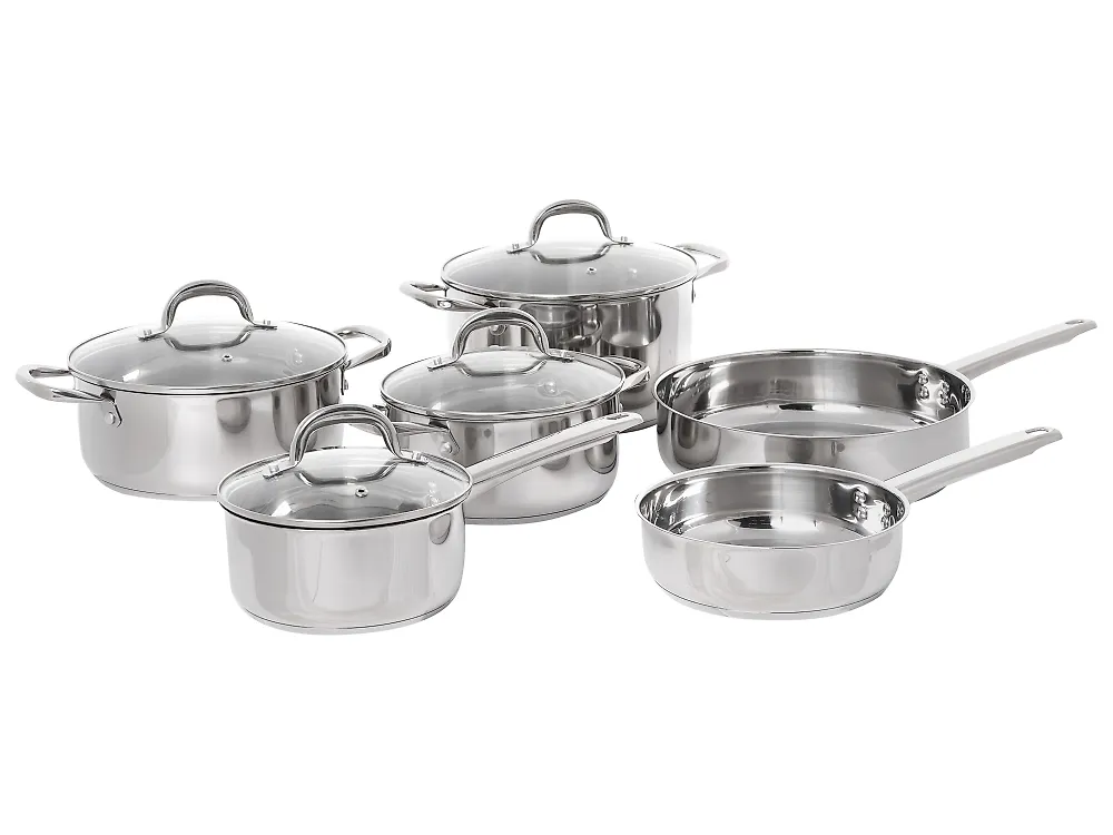 Kochgeschirr-Set 10-teilig CORECHEF Edelstahl Silber