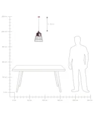 Pendant Lamp MONTE Metal Copper_710237