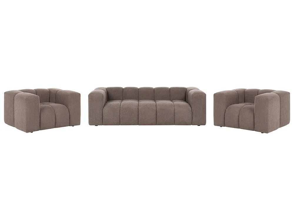 Bankenset 5-zits ANTOLA Bouclé Taupe_1161695