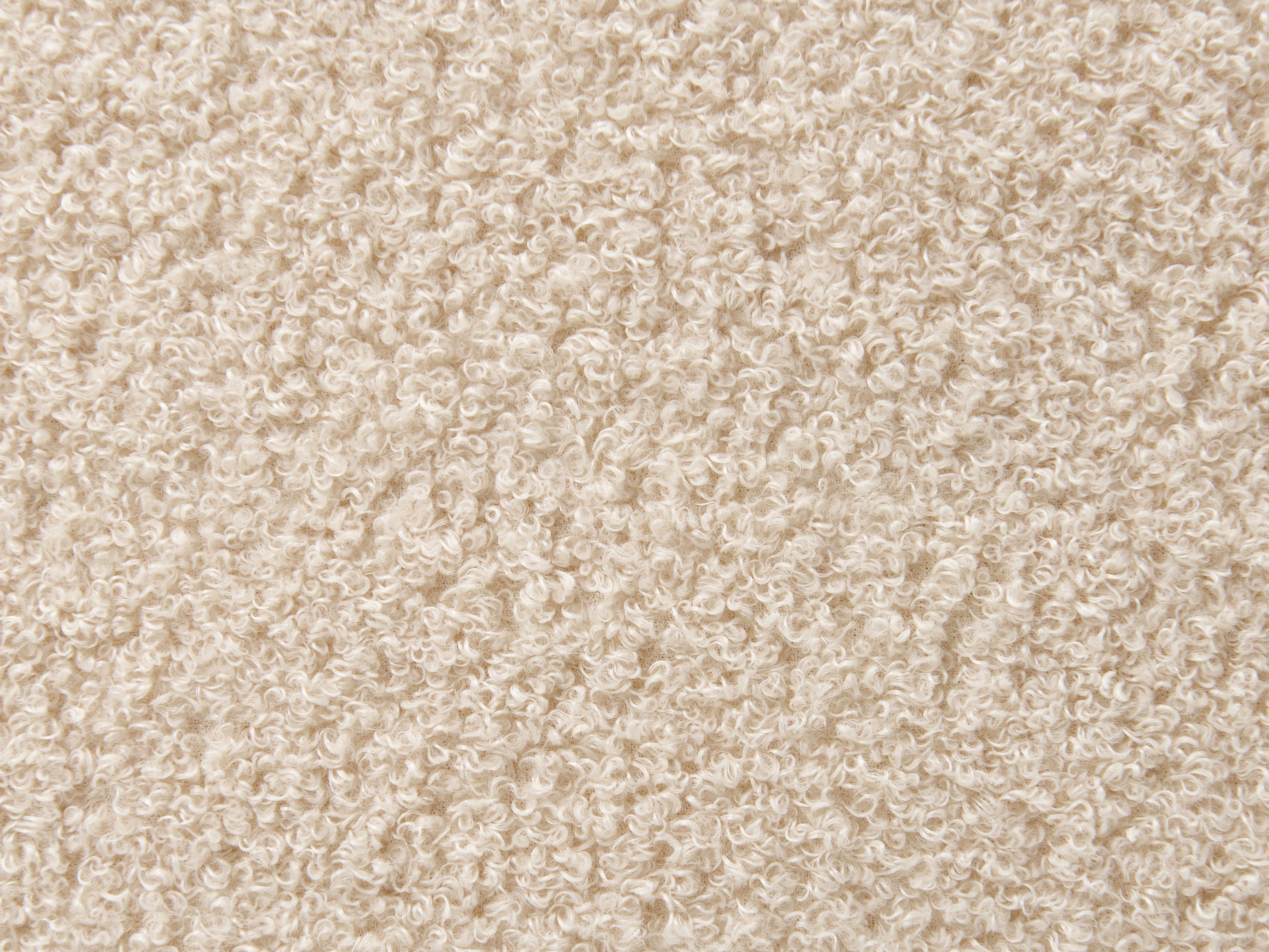 Bed Boucle AMBILLOU 140 x 200 cm (EU Double) Beige_967224