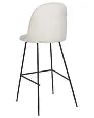 Set of 2 Bar Chairs ARCOLA Velvet Off-White_902377