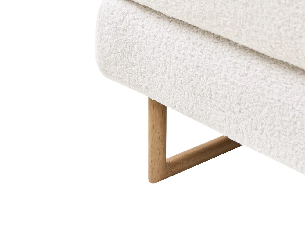 Sofa Bed 2 Seater JERSLEV Boucle Off-White_1012090