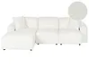 Modul Ecksofa HEDE Bouclé Weiß rechtsseitig