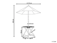 Outdoor Bistrotisch MOLISE 85 cm 85 cm Bambus Hellbraun_839878