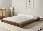 Bett ohne Kopfteil Holz ANTRAS 160 x 200 cm Dunkelbraun_1032919