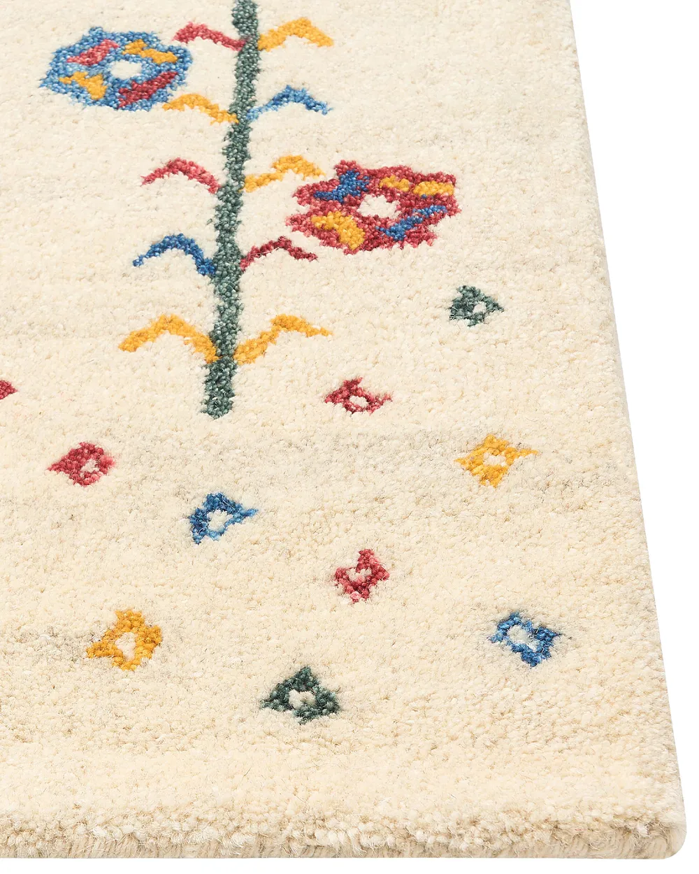 Teppich HUSUNLU Beige 80 x 150 cm Gabbeh Wolle_855486
