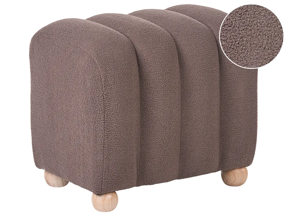 Pouf IDYLLWILD Bouclé Braun