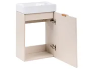 Wandmontierter Waschbeckenunterschrank mit Waschbecken JUNDAIRA 40 cm Beige_1101133