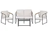 Lounge Set mit Tisch 4-Sitzer VEZZANA Metall Hellbeige