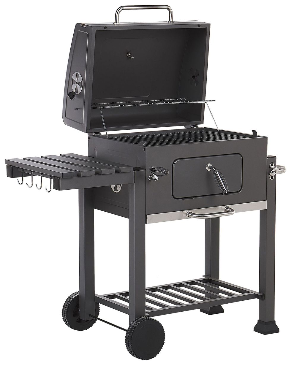 Charcoal BBQ Grill PAVLOF Metal Black