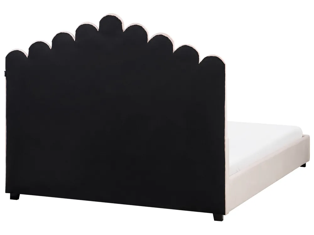 Wasserbett Samtstoff VINCENNES 140 x 200 cm Pastellrosa_974344
