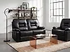 Sofa manuell verstellbar 2-Sitzer BERGEN Kunstleder Schwarz