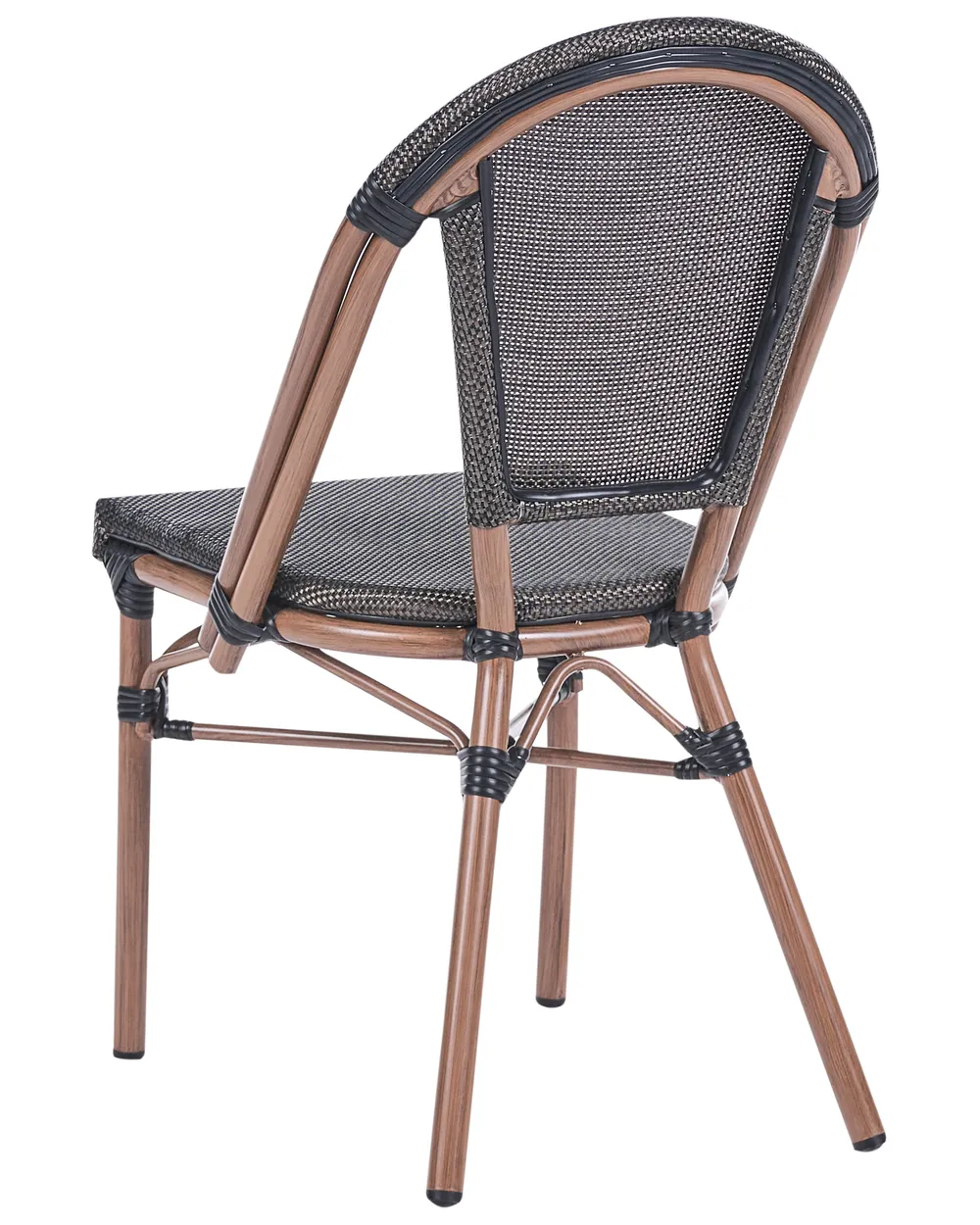 Gartenstuhl 4er Set RIFREDDO Polyrattan Grau_1062344