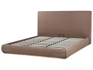 Bett mit Stauraum CAMPAGNE Stoff Dunkelbraun 180 x 200 cm_972181
