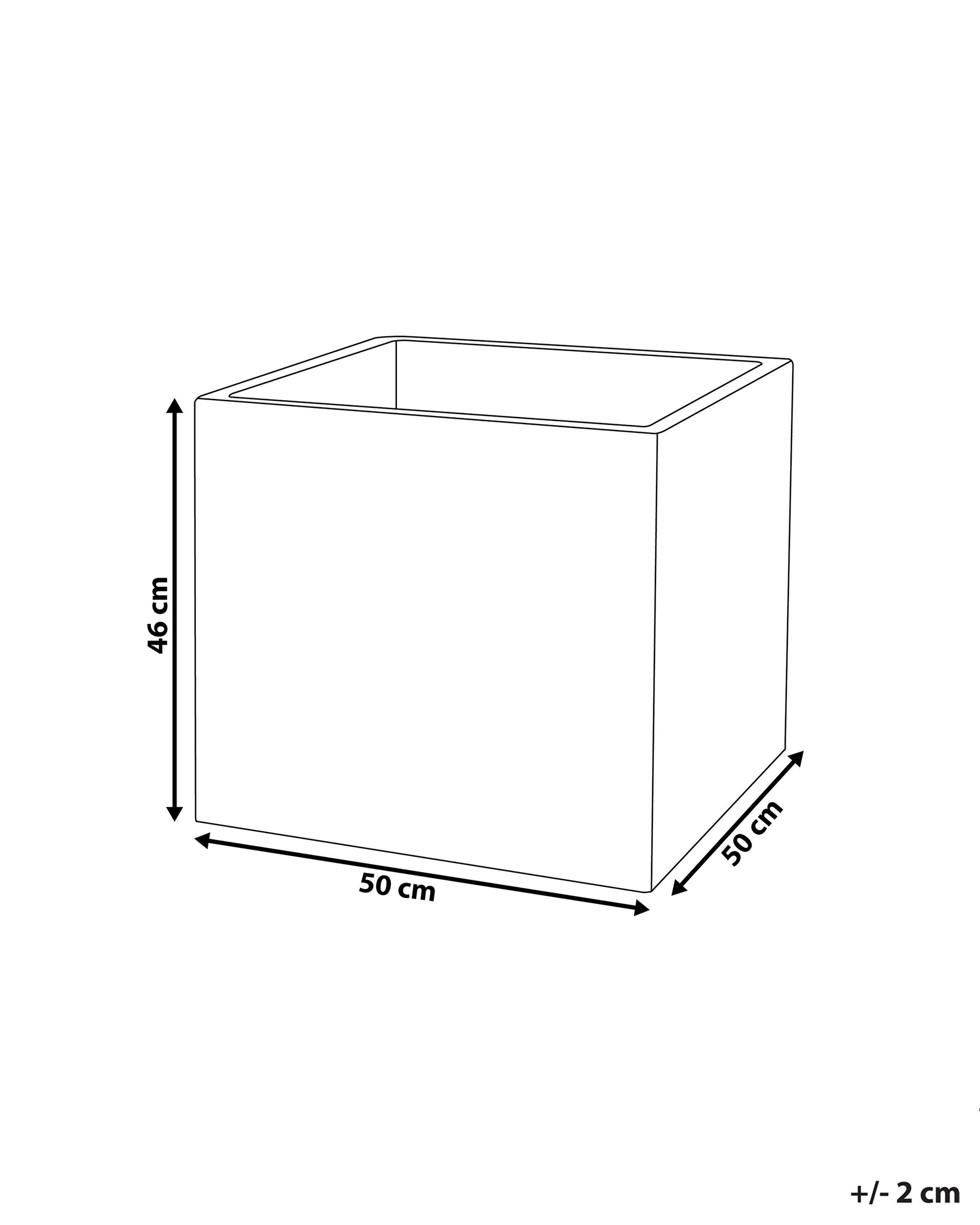 Blumenkübel PAROS 50 cm Weiß_761481