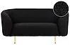 Sofa 2-Sitzer LOEN Bouclé Schwarz