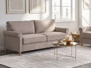 Sofa 3 Seater RONNEBY Fabric Light Brown_901456
