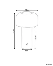 Kabellose LED Tischlampe BESOS mit Dimmer Metall Schwarz_940952