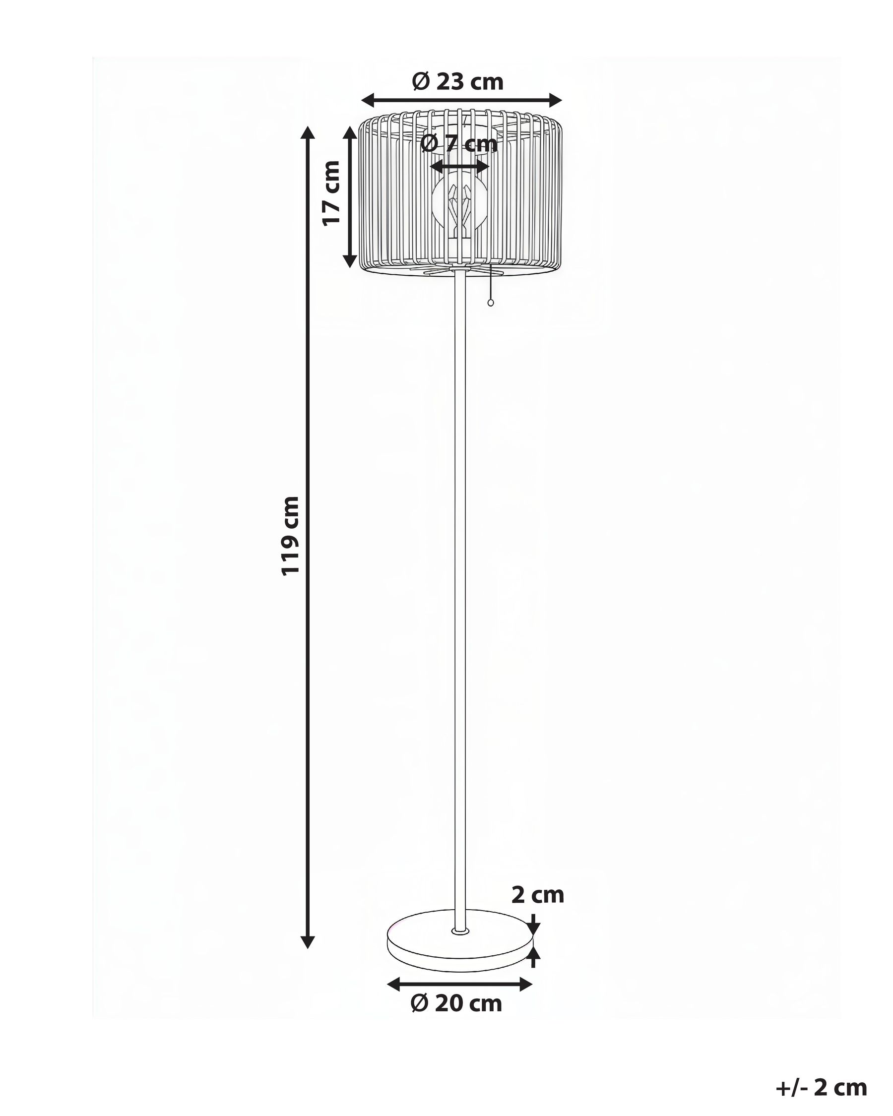 Solar LED-Stehleuchte für den Außenbereich LUENA Braun_1045316
