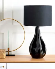 Table Lamp SANTEE Porcelain Black_847267
