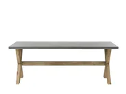 Gartenmöbel Set 4-Sitzer SUSUA/OLBIA inkl. Kissen Beton Hellbraun_824212