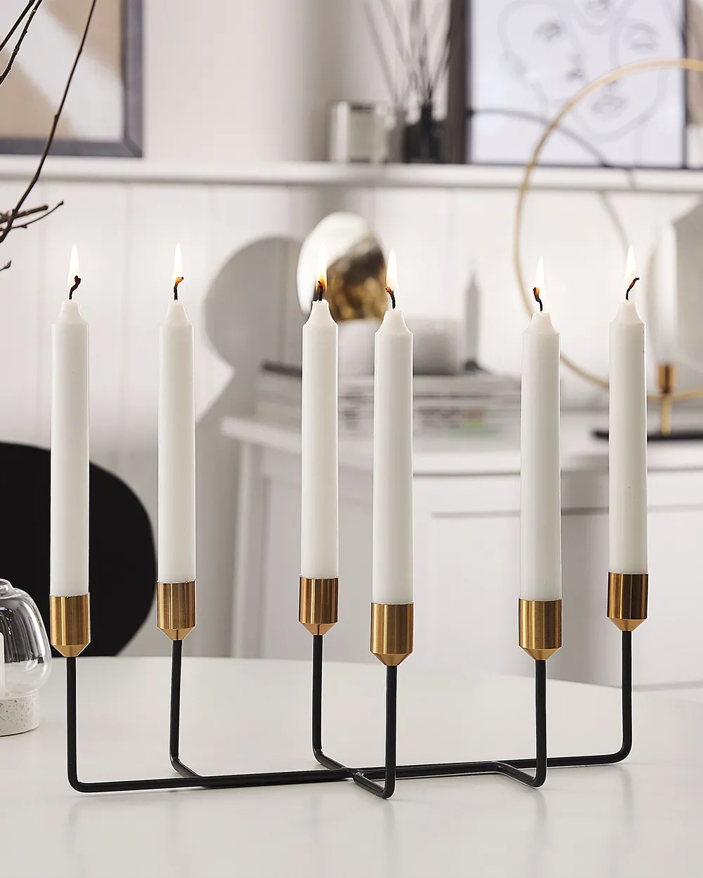 Candle Holder BANGKA 12 cm Metal Black_797719