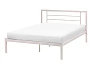 Bett mit Lattenrost Metall CUSSET 120 x 200 cm Hellbeige_1162056