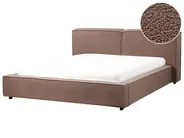 Wasserbett Bouclé LINARDS 160 x 200 cm Braun_980563