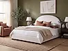 Bett mit Lattenrost Stoff VAUCLUSE 160 x 200 cm Cremeweiß