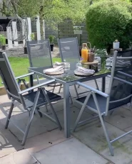 Gartenmöbel Set 6-Sitzer CATANIA Schwarz_932176
