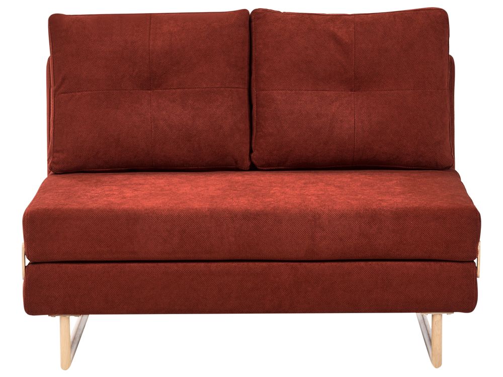 Schlafsofa 2-Sitzer JERSLEV Stoff Rot