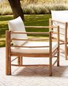 Gartensessel CERRETO Bambus Cremeweiß